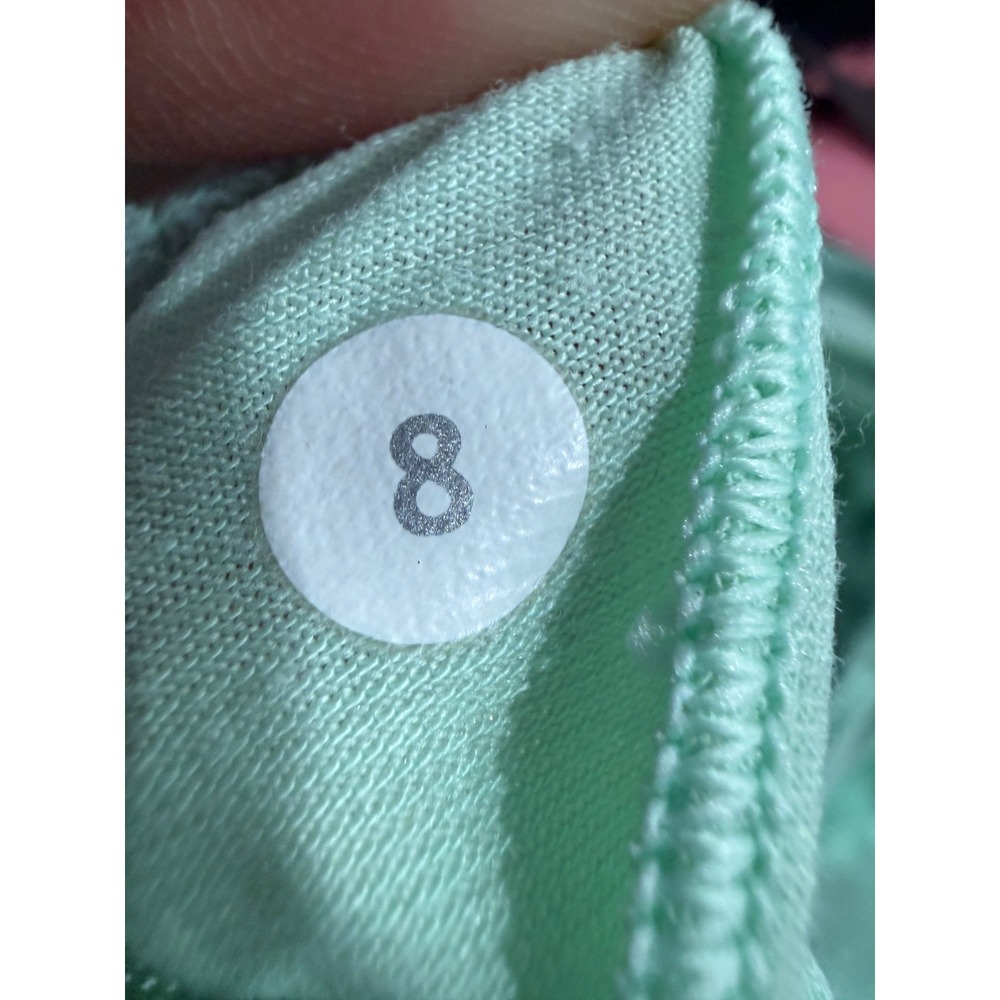 Lululemon Mint Green Racerback Tank Top Built-In Shelf Bra Mesh Back Size 8 - Picture 5 of 6